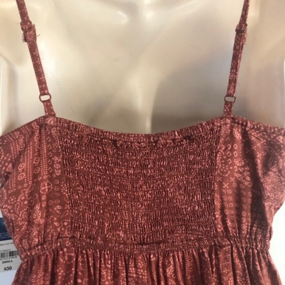 FLASH SALE ITEM! BOHO BURNT ORANGE ROMPER WITH POCKETS & CUTOUT - Picture 7 of 11